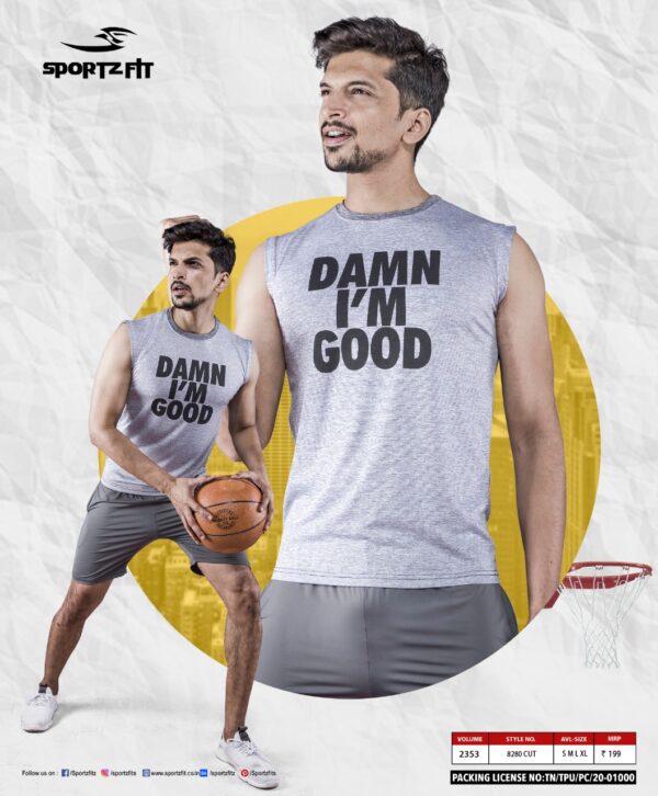 Sleeveless Sport T-shirt For Gym wholesale